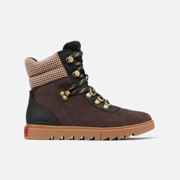 Sorel Joan of Arctic Next Lite Hiker Boots Womens 6 Blackened Brown WP New Other - Picture 1 of 9